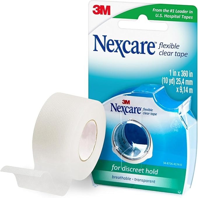 Nexcare flexible transparent tape, waterproof transparent medical tape, fixed dressing and catheter.